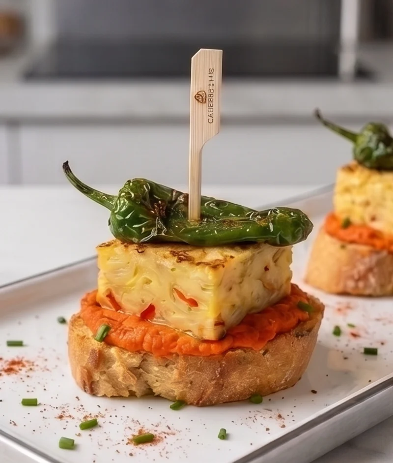 Tapas pimiento et tortilla du jour